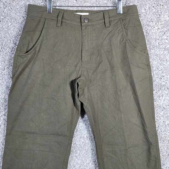 Flylow Mens Canvas Pants Size Large Green Chino Hiking Outdoor Adventurewear - Picture 2 of 14